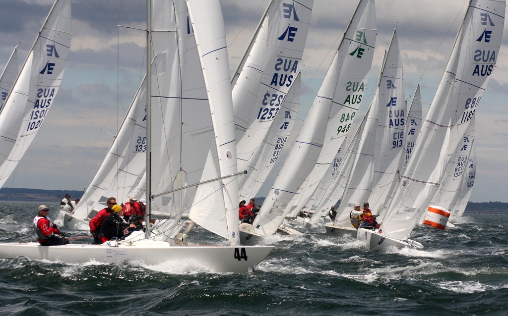 Fleet enjoying the conditions - Day 2 Rex Gorell  Prestige Etchells Australian Championship  © Etchells Media http://www.etchells.org.au/nationals/